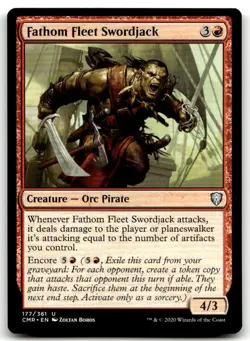 MTG Fathom Fleet Swordjack U Commander Legends 177 LP - Image 1