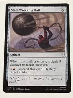 MTG Universes Beyond: Spider-man Steel Wrecking Ball 0177 NM - Image 1