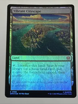 MTG Universes Beyond: Spider-man Vibrant Cityscape Foil 0188 NM - Image 1