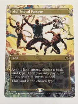 MTG Universes Beyond: Spider-man Multiversal Passage Borderless 0206 NM Rare - Image 1