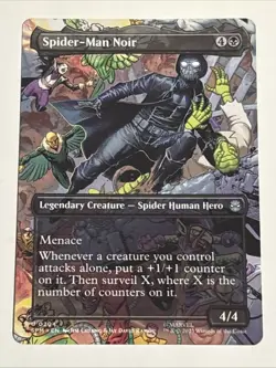 MTG Universes Beyond: Spider-man Spider-Man Noir Borderless 0204 NM - Image 1