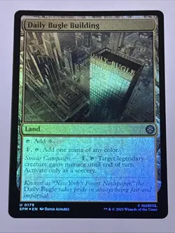MTG Universes Beyond: Spider-man Daily Bugle Building Foil 0179 NM - Image 1