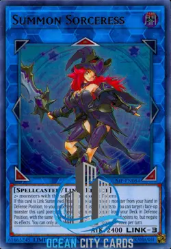 Yugioh Summon Sorceress Ultra Rare Limited Edition JUMP-EN084 - Image 3