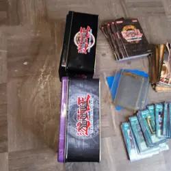 Yugioh 90s Lot 2 Tins 66 Cards Deck Zones Rulebooks Sleeves Shohen Jumps Mix - Image 4