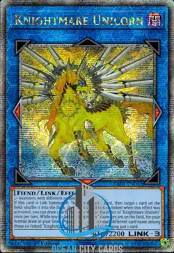 Yugioh Knightmare Unicorn RA01-EN043 Quarter Century Secret Rare - Image 1