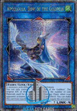Yugioh Apollousa, Bow Of The Goddess RA02-EN040 Quarter Century Rare 1st Ed - Image 1