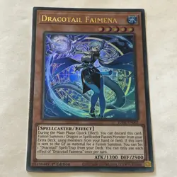 YUGIOH JUSH-EN002 Dracotail Faimena Ultra Rare 1st Edition - Image 2