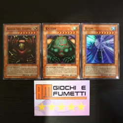 LOTTO 3 CARTE SANGA, KAZEJIN e SUIJIN in italiano YUGIOH rarita SUPER yu-gi-oh! - Image 1