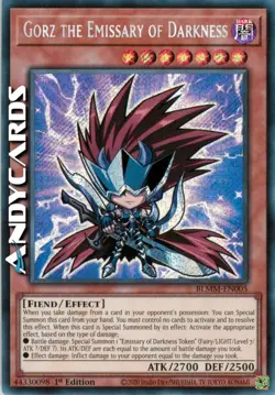 GORZ THE EMISSARY OF DARKNESS • Segreta SP • BLMM EN005 • 1Ed • Yugioh ANDYCARDS - Image 1