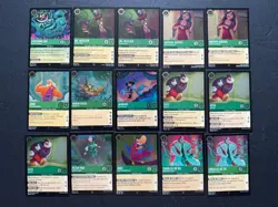 Disney Lorcana EMERALD Bulk Lot (65 Cards - Cold Foil Holos - Sets 1-7) - Image 1