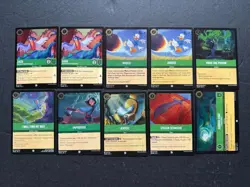 Disney Lorcana EMERALD Bulk Lot (65 Cards - Cold Foil Holos - Sets 1-7) - Image 5