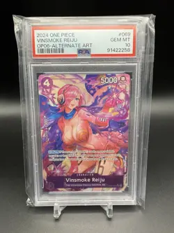Vinsmoke Reiju PSA 10 English One Piece Card 2024 OP06-069 Alternate Art - Image 1