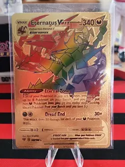 Pokemon Eternatus VMax HP340 Rainbow Gold Foil Fan Art Card - Image 1