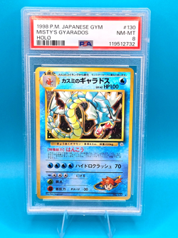 Pokemon Card Misty's Gyarados Holo 1998 Gym Japanese - PSA 8 NEW CERT - Image 1