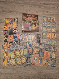 Pokemon TOPPs Movie & TV Series 1999 2000 & Burger King 260 Card Lot W/ Binder - Image 1