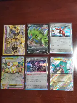 Pokemon 6 Card Lot Holos EX, V And Rare Cards , Great Value Set Building Lot16 - Image 1