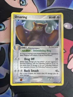 Pokemon TCG Ursaring Holo Rare Card Unseen Forces 18/115 (2005) MP - Image 1