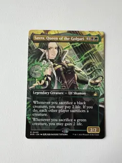 Savra, Queen of the Golgari (Anime Borderless) ~ 440~RVR~Rare~BASE~NM+~MTG - Image 1