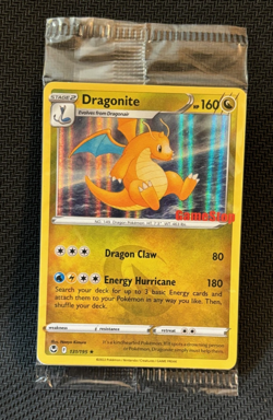 Pokemon TCG Dragonite 131/195 Rare Silver Tempest GameStop Stamped Promo SEALED - Image 1