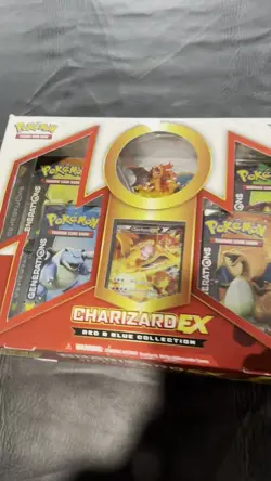 Pokemon Charizard EX Red & Blue Collection Box - OPENED- Please Read Description - Image 2