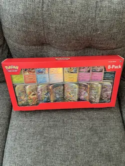 Pokemon TCG Prismatic Evolutions Costco 8 Pack Mini Tins Set Promos New Sealed - Image 1