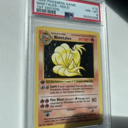 Pokemon 1999 Base Set 1st Edition holo Ninetales #12 PSA 8 NM-MT - Image 1