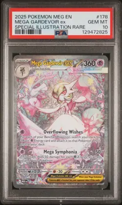 2025 Pokemon English Mega Evolution SIR Mega Gardevoir Ex #178/132 PSA 10 - Image 1