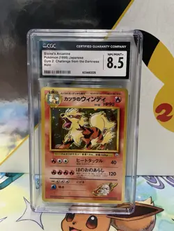 Blaine's Arcanine Holo Vintage Japanese Pokemon #059 Gym2 1999 CGC 8.5 - Image 1