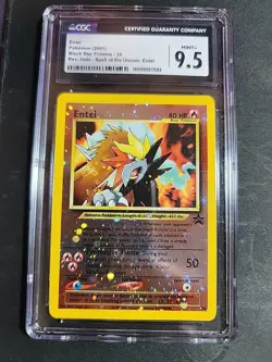 Entei Black Star Promos #34 Reverse Holo Vintage 2001 Pokemon CGC 9.5 Mint+ - Image 1