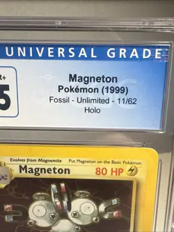 Magneton 11/62 Holo Rare Fossil Pokemon TCG 1999 Unlimited CGC 8.5 - Image 3