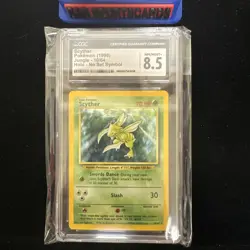 1999 Pokemon Scyther Jungle Holo -No Set Symbol #10/64 CGC 8.5 NM-MINT - Image 4