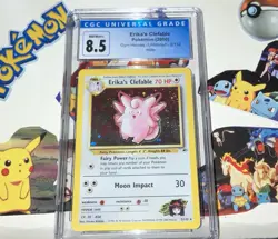 Pokemon TCG Erika's Clefable Gym Heroes 3/132 Holo Unlimited Holo Rare Cgc 8.5 - Image 1