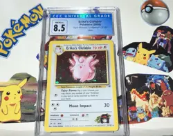 Pokemon TCG Erika's Clefable Gym Heroes 3/132 Holo Unlimited Holo Rare Cgc 8.5 - Image 2