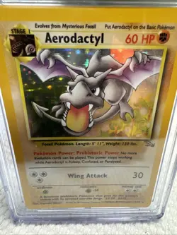 Pokemon TCG Aerodactyl Fossil 1/62 Holo Rare CGC 8.5 NM/Mint 1999 - Image 3