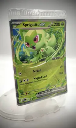 Pokemon TCG - Sprigatito ex 087 Black Star Promo Holo, Factory Sealed, NM+ - Image 2