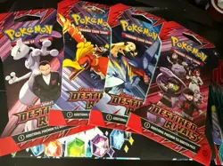 Pokemon TCG - x 4 Destined Rivals Sleeved Booster packs Full Artset Brand New - Image 1