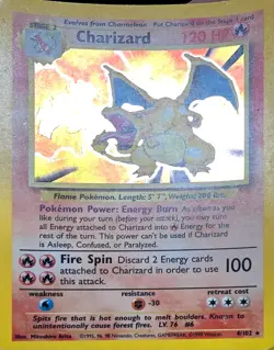 Pokemon TCG Charizard 1999 Base Set Holo Rare Card 4/102 MP / LP - Image 3