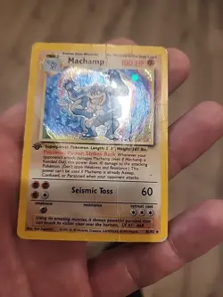 1st Edition Machamp 8/102 Base Set Holo Rare Vintage 1999 Pokemon Card LP - Image 3