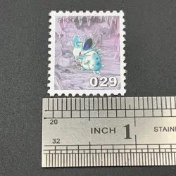 Nidoran Pokemon Stamp Card Shogakukan Nintendo Japanese TCG Vintage S316-46 - Image 2