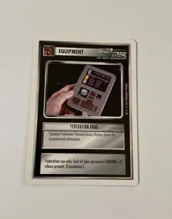 Star Trek CCG Equipment Federation Padd Card - Image 1