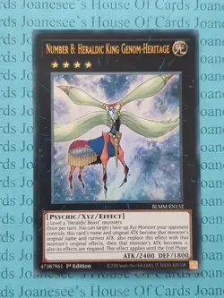 BLMM-EN152 Number 8: Heraldic King Genom-Heritage Ultra Yu-Gi-Oh Card 1st New - Image 1