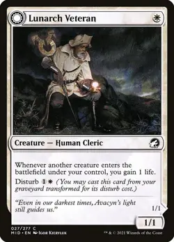Lunarch Veteran // Luminous Phantom - Innistrad: Midnight Hunt | MTG Card - Image 1