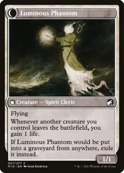 Lunarch Veteran // Luminous Phantom - Innistrad: Midnight Hunt | MTG Card - Image 2