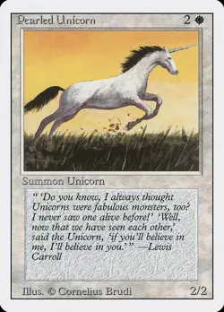 Pearled Unicorn - Revised Edition | MTG Card - Image 1