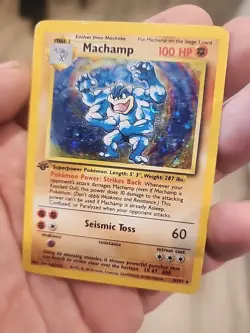 Machamp Holo Rare Pokemon Card 1st Edition Base Set - Image 1