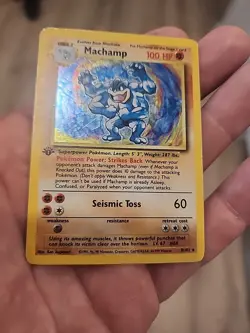 Machamp Holo Rare Pokemon Card 1st Edition Base Set - Image 2