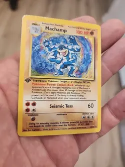 Machamp Holo Rare Pokemon Card 1st Edition Base Set - Image 3