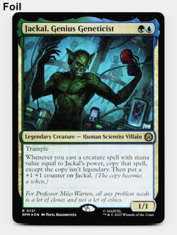 Jackal, Genius Geneticist (FOIL) - [Marvel's Spider-Man] MTG Magic NM/M 🌳💧 - Image 1