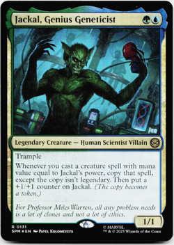 Jackal, Genius Geneticist (FOIL) - [Marvel's Spider-Man] MTG Magic NM/M 🌳💧 - Image 3
