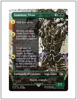 1x Summon: Titan, Borderless Art, Final Fantasy, MTG NM - Image 1